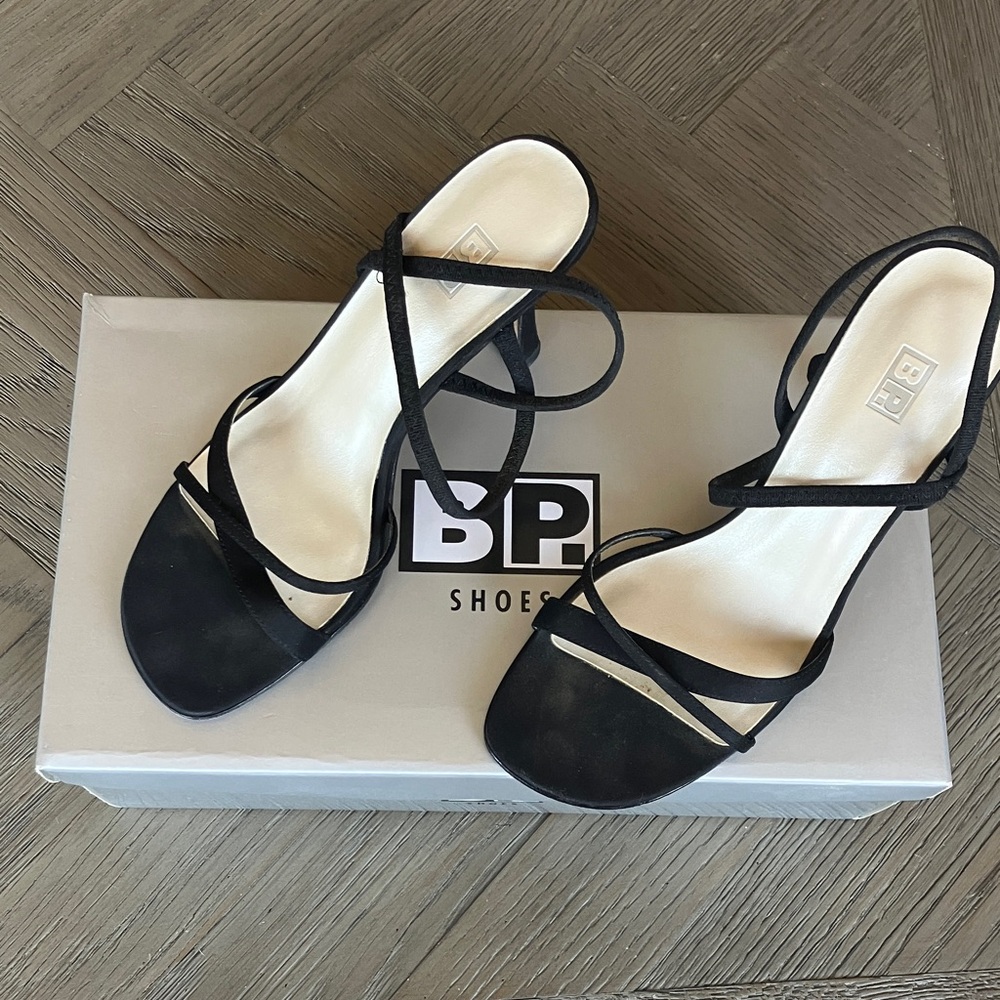 BP Black Strappy Heeled Sandals